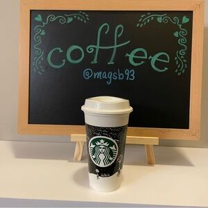 Starbucks White and Black Tumbler